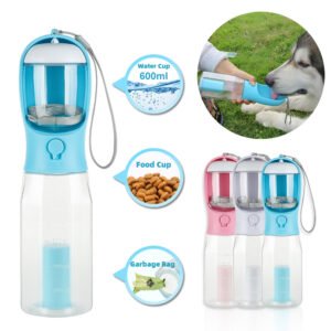 Ultimate 3-in-1 Portable Dog Water Bottle & Waste Dispenser (600ml)