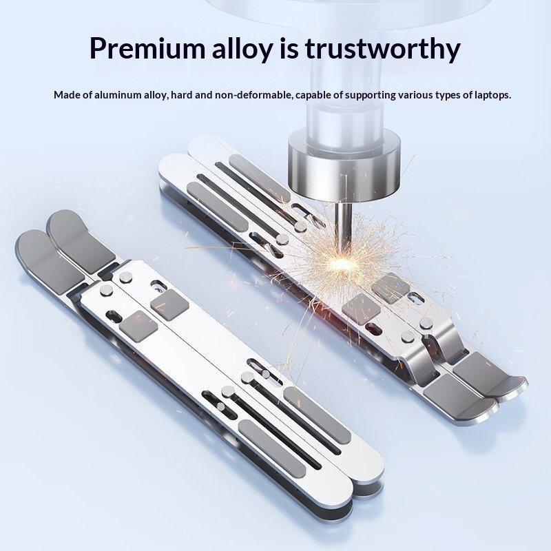 Foldable Aluminum Laptop Stand (Optional Fan)