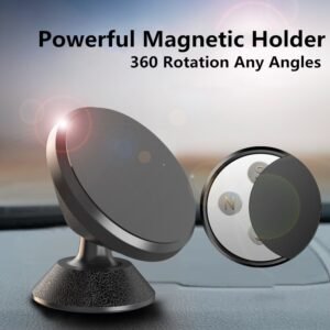 Magnetic Leather Car Phone Mount (N50 Strong Hold)