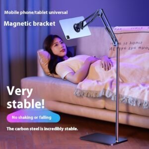 Universal Floor Tablet Stand (4–11 inch, Alloy, Black)
