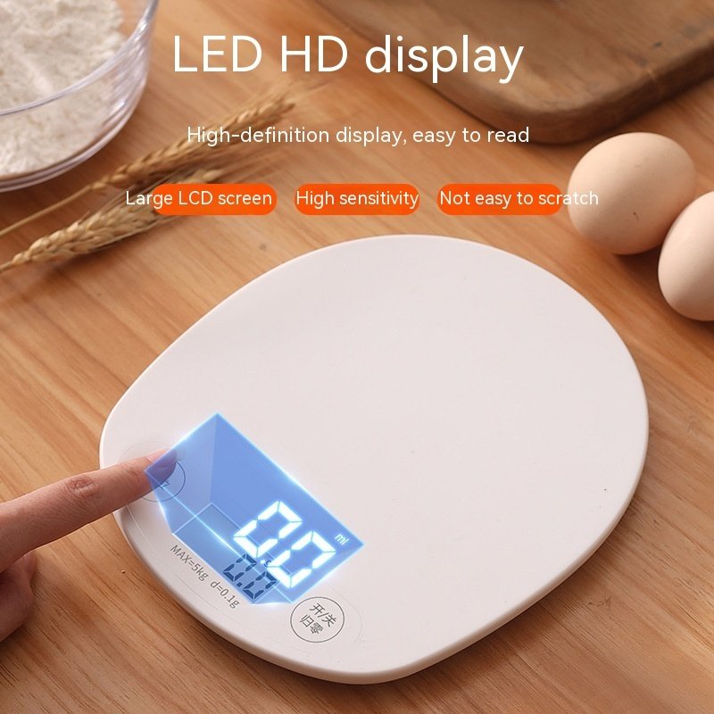 Digital Kitchen Scale (5kg, 1g Precision, Backlit)