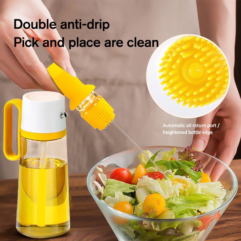 550ml Oil Sprayer + Brush Dispenser (Anti-Drip)