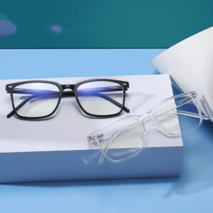 Premium Vintage Square Blue Light Blocking Glasses | Flexible TR90 Frame